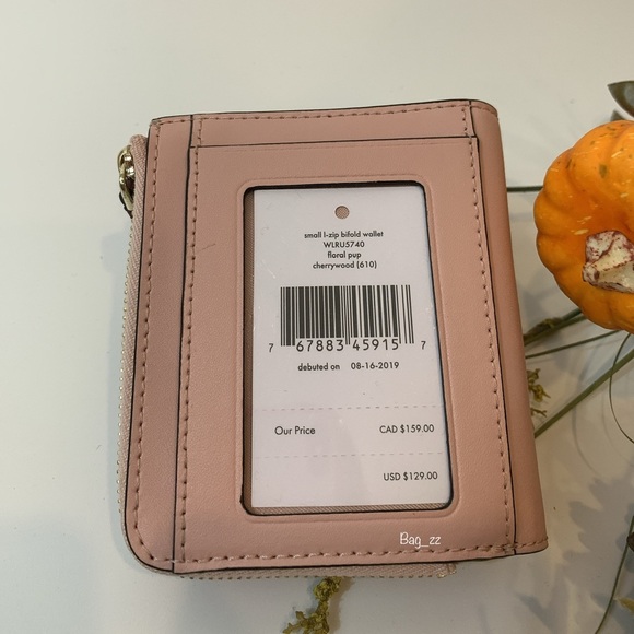 Kate Spade Floral Pup Small Zip Bifold Wallet - Picture 6 of 6